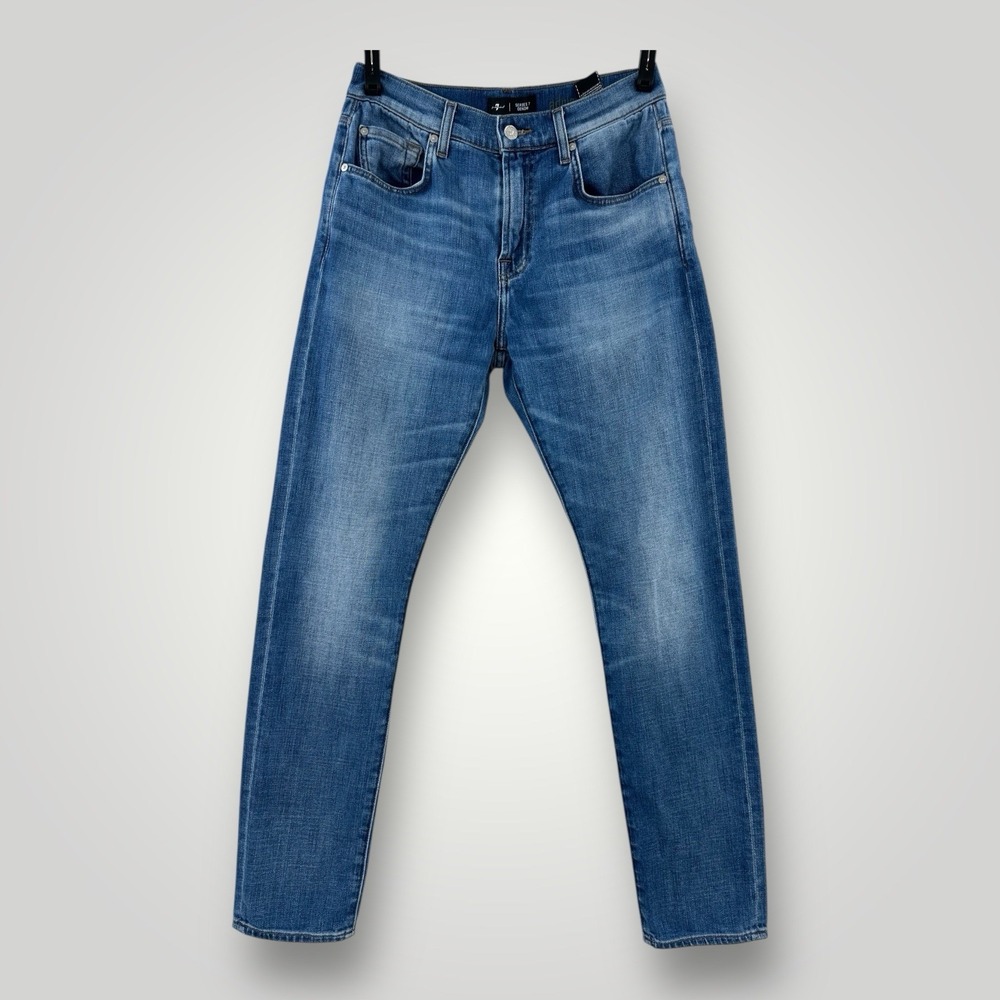 7 For All Mankind ADRIEN Jeans Mens 30x33 Light Blue Straight Series 7 Denim
